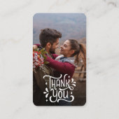 Fotos QR Code Black Chic Moderne Hochzeit Platzkarte (Rückseite)