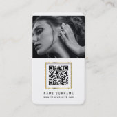 Fotos qr Code scannbarer Strichcode modern stylish Visitenkarte (Vorderseite)