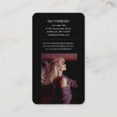 Fotos qr scannbarer Strichcode moderner smaragdfar Visitenkarte (Rückseite)