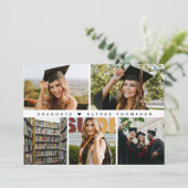 Fotos-Raster für moderne Collage GRADUATE Abschlus Dankeskarte (Stehend Vorderseite)