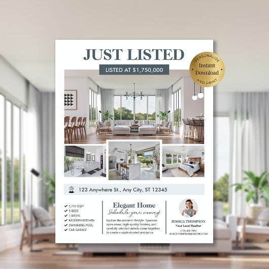 Fotos Real Anwesen Neuer Zuhause bearbeitbarer Lis Flyer