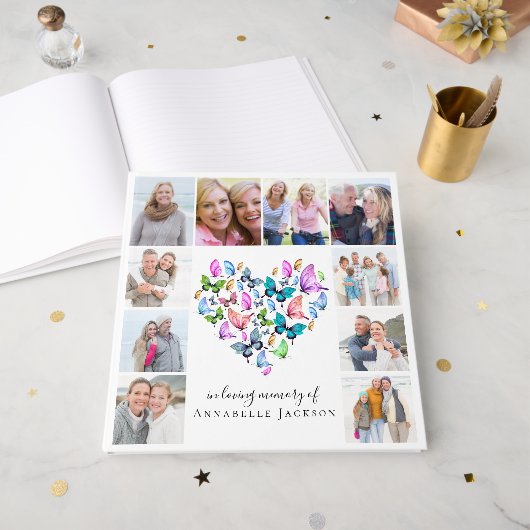 Fotos Schmetterlinge 12x12 Gedenkfeier Gästebuch (Vorderseite offen)