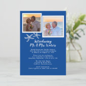 Fotos Sea Themed Newlywings Empfang Einladung (Stehend Vorderseite)