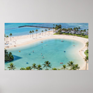 Fotos tagsüber am Strand Poster