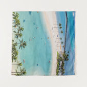 Fotos tagsüber am Strand Wandteppich (Vorderseite (Horizontal))