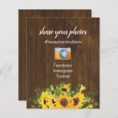 Fotos teilen Hashtag rustikales Hochzeitshilfen (Vorne/Hinten)