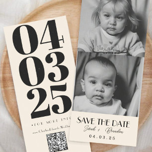 Fotos Typografie Qrcode Save the Date Einladung