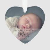 Fotos und Name des ersten Weihnachtsfeiertages Ornament (Vorderseite)