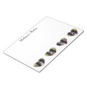 Fotos und Personalisierter Text in benutzerdefinie Notizblock (angewinkelt)