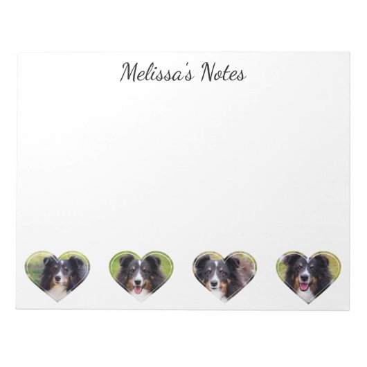 Fotos und Personalisierter Text in benutzerdefinie Notizblock (Vorderseite)