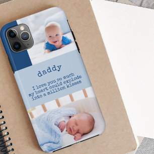 Fotos von Baby Boy mit niedlichen Worten für Daddy Case-Mate iPhone Hülle