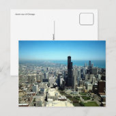Fotos von Chicago: Luftsichtskyline Postkarte (Vorne/Hinten)