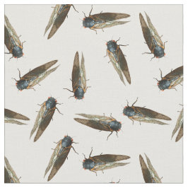 Fotos von Cicadas, Bugs, Insekten Gemustert Stoff