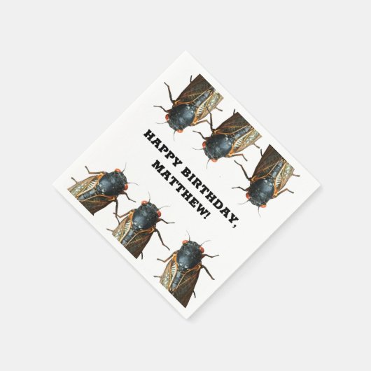 Fotos von Cicadas, Bugs, Insekten Personalisiert Serviette (Ecke)