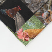 Fotos von Hühnern und Rostern, Fleecedecke (Ecke)
