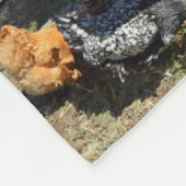 Fotos von Hühnern und Rostern, Fleecedecke (Ecke)