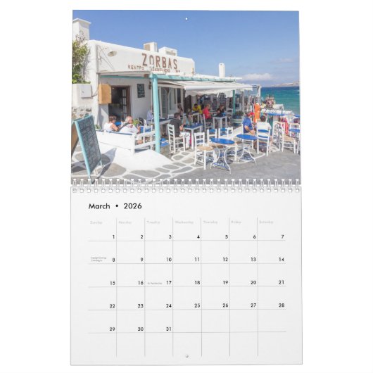 Fotos von Mykonos, Griechenland Kalender (Mär 2026)