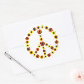Fotos von Sunflowers Peace Sign Stickers (Umschlag)