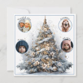 Fotos Wasserfarbener Weihnachtsbaum Feiertagskarte (Vorderseite)