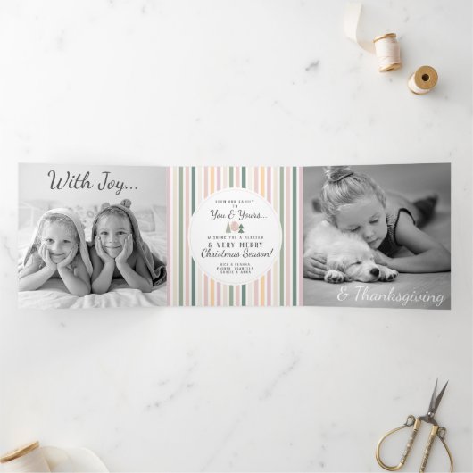 Fotos Weihnachtsbäume Dreifach-Urlaubskarte Dreifach Gefaltete Urlaubskarte (Innenseite)