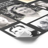Fotos zitieren Collage Gray Frame Poster (Ecke)