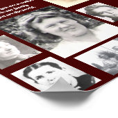 Fotos zitieren Collage Red Frame Poster (Ecke)