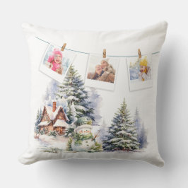 Fotos zum Neujahrsblauen Stil Kissen