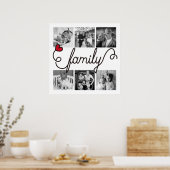 Fotos zur Familientyppografie Art Red Heart Instag Poster (Küche)