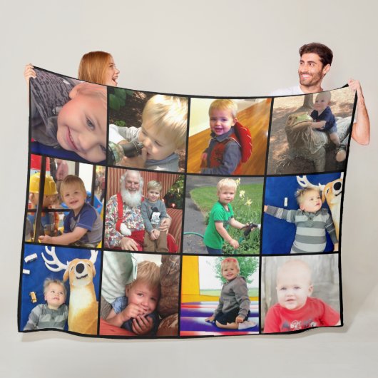 Fotos zur FotoCollage 12 Square Instagram Fleecedecke (Beispiel)