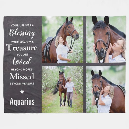 Fotosammlung zu Pferden Fleecedecke (Vorderseite (Horizontal))