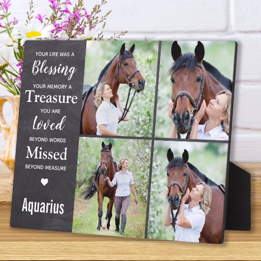 Fotosammlung zu Pferden Fotoplatte