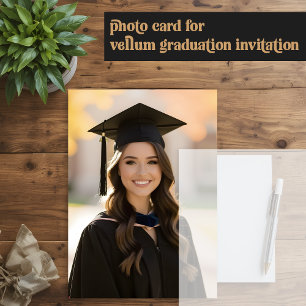 Fotoschalteinsatz für Vellum-Abschluss-Einladung Einladung