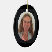 Fotoschwarz-Oval-Rahmen hinzufügen Keramik Ornament (Rechts)