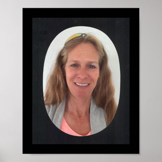 Fotoschwarz-Oval-Rahmen hinzufügen Poster (Vorne)