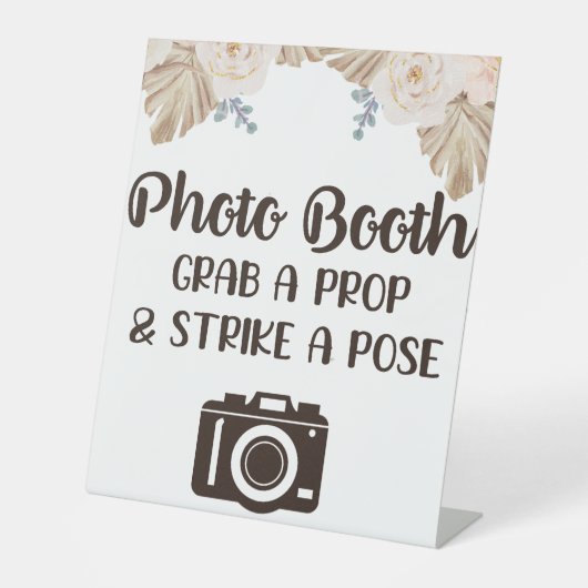 Fotoshop Grab a Prop Bohemisch Wedding Sign Sockelschild (Vorderseite)