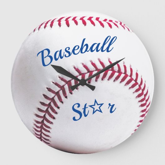 Fotosportarten in Rot und Blau Große Wanduhr (Vorderseite)