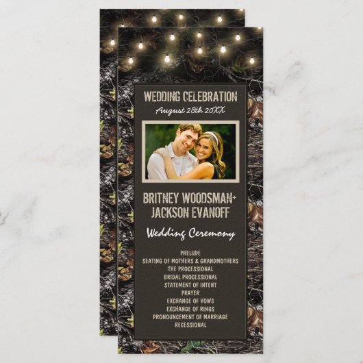 FotoString Lights + Hochzeitsprogramme für Camoufl Programm (Vorne/Hinten)