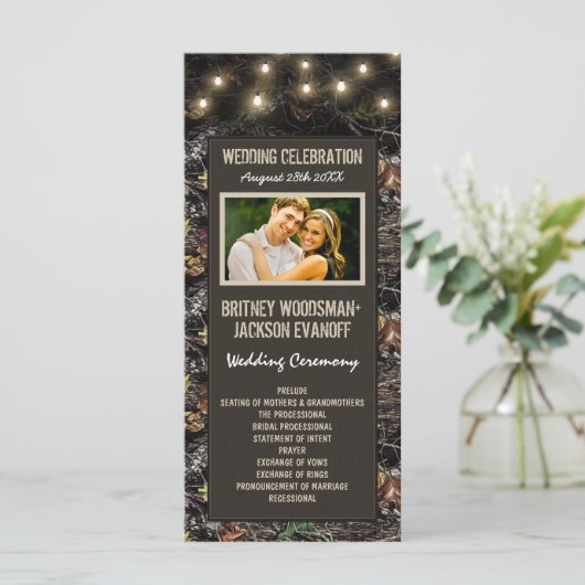 FotoString Lights + Hochzeitsprogramme für Camoufl Programm (Stehend Vorderseite)