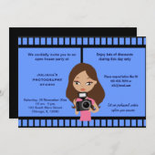 Fotostudio-Feier Einladung (Vorne/Hinten)