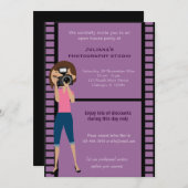 Fotostudio-Feier Einladung (Vorne/Hinten)