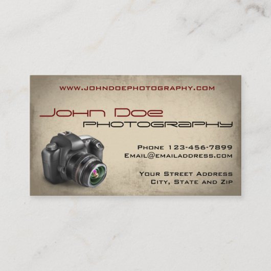 Fotostudio Fotograf Business Card Visitenkarte (Vorderseite)