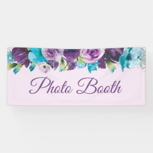 Fotostudio Hintergrund mit Wasserfarben-Blumen in Banner