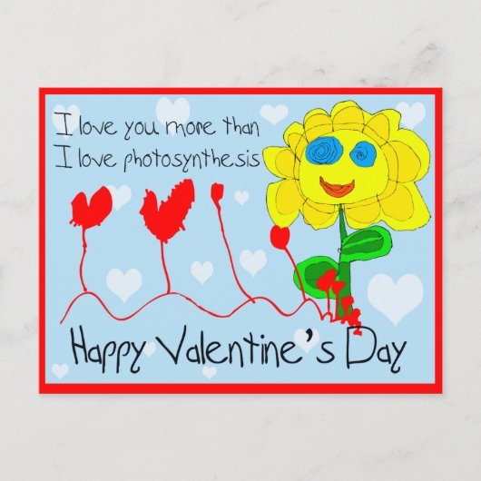Fotosynthese Valentinstag Postkarte (Vorderseite)