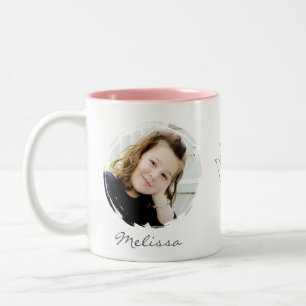 Fototasse - Rosa Personalisiert mit ASL ILY Zweifarbige Tasse