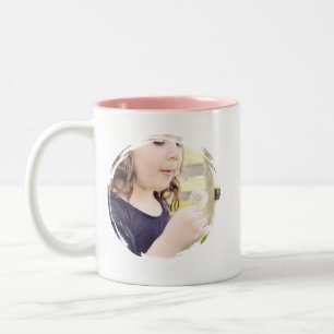 Fototasse - Rosa Personalisiert mit ASL ILY Zweifarbige Tasse
