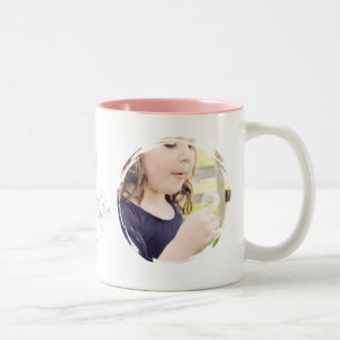 Fototasse - Rosa Personalisiert Zweifarbige Tasse