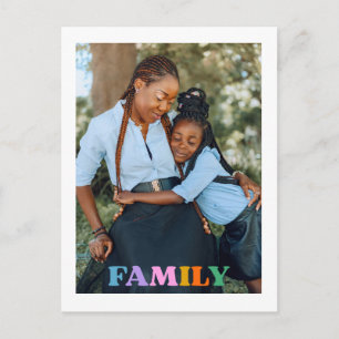 Fototypography Familie modern einfach Postkarte