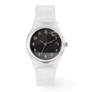 Fotouhr Ihres Haustieres mit weißem Uhrgesicht Armbanduhr