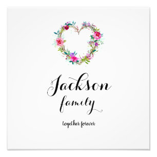 Fotovergrößerung mit Familienname Fotodruck