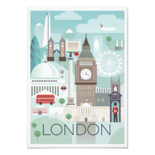 Fotovergrößerung - Retro London England Fotodruck